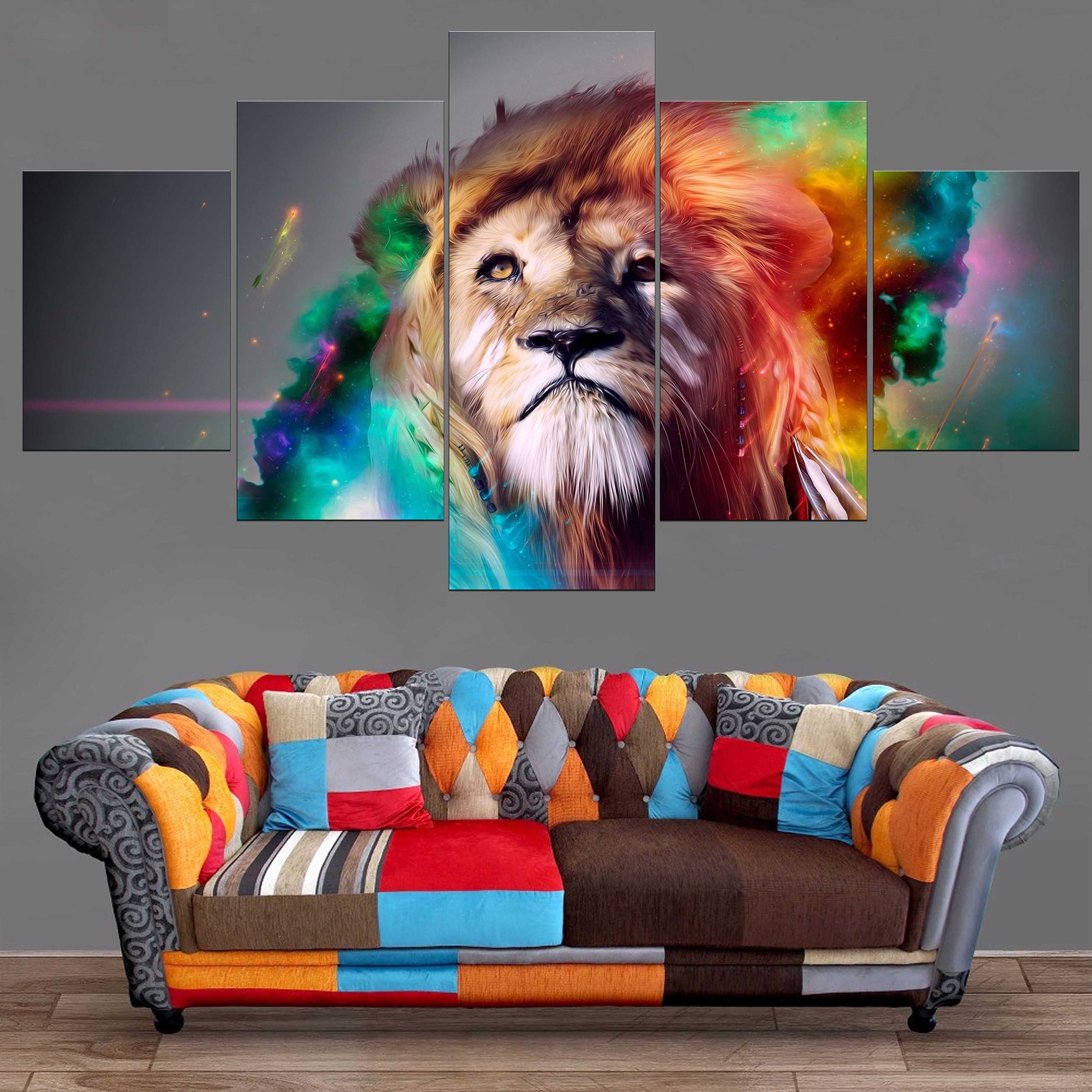 Tableau Peinture Lion