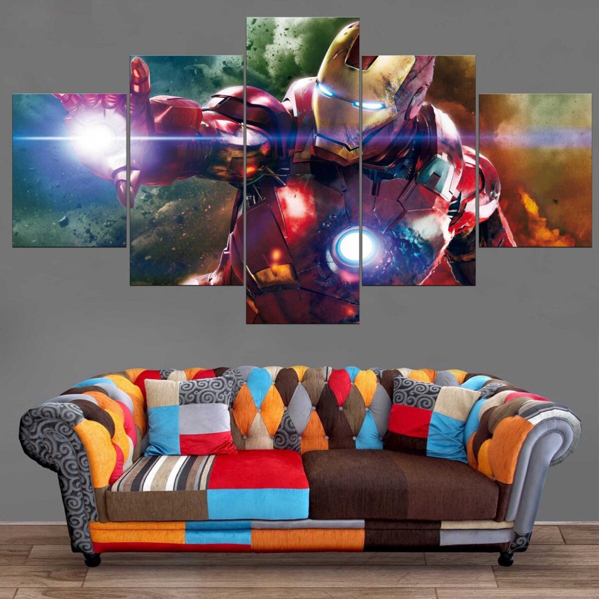Décoration Murale Avengers Iron Man Attack