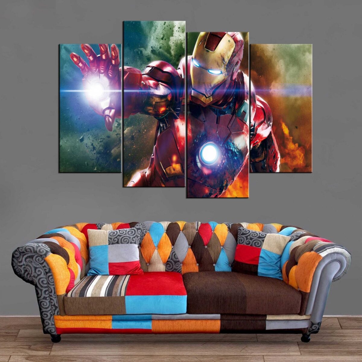 Décoration Murale Avengers Iron Man Attack