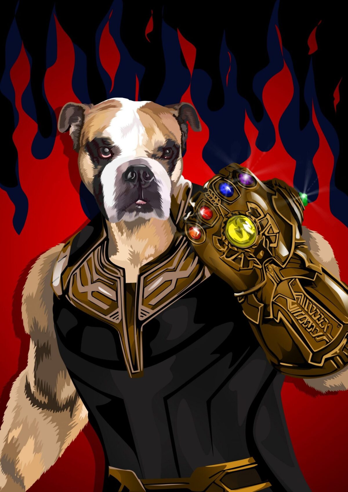 Portrait Personnalisé Animaux Thanos