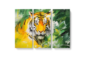 Tableau Tigre Sauvage en Aquarelle